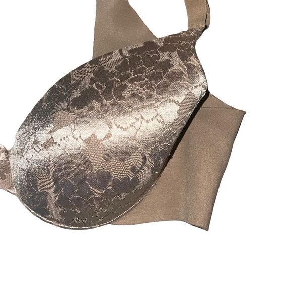 Soma Vanishing Back Full Coverage Lace Bra Nude Tan Natural Underwire Sz 36B - Picture 5 of 7